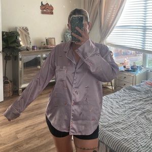 Large Victoria’s Secret Pajama Top Lavender